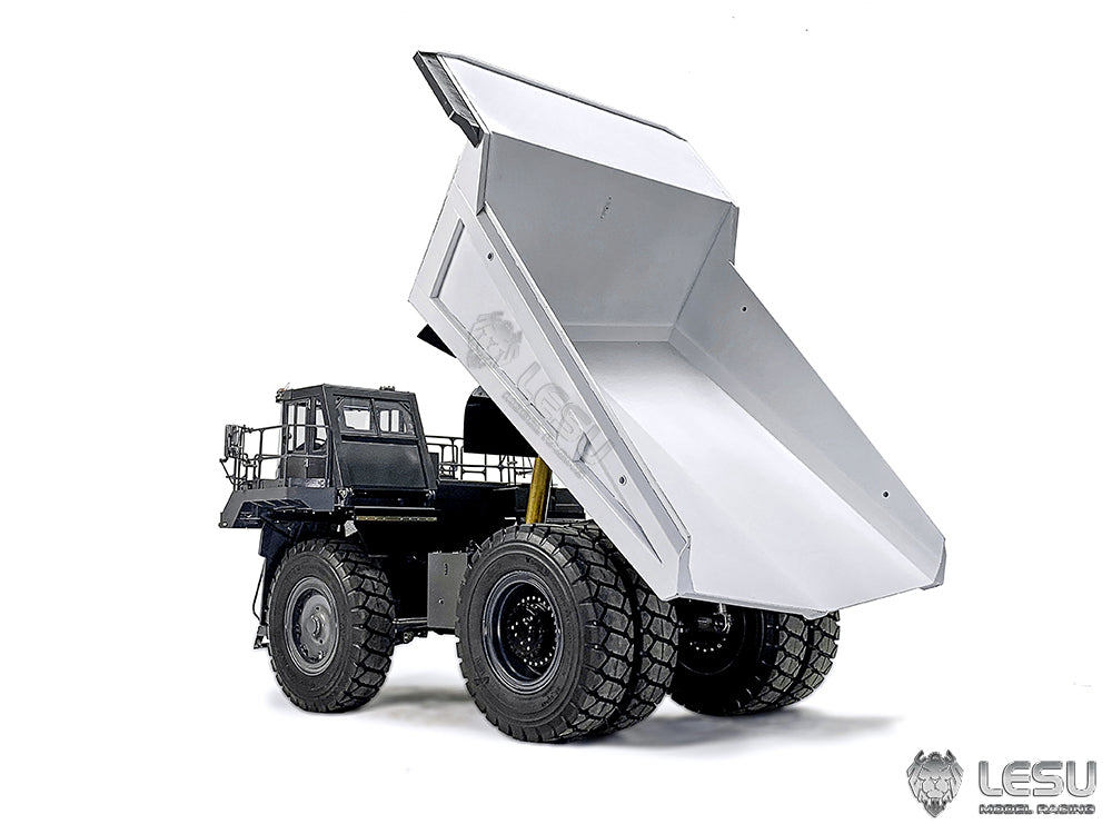 LESU 1/16 Heavy Metal Hydraulic Mining Car Dumper Bogie RC Mine Truck Aoue R100E Model Gift Motor ESC Servo Light System Model DIY