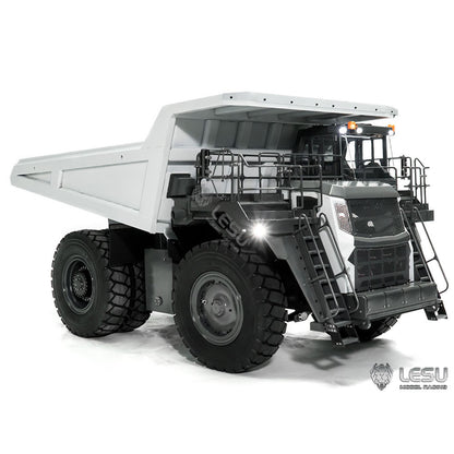 LESU AOUE R100E 1/16 Metal RC Mining Truck Model Hydraulic CNC Aluminum Alloy Vehicle Differential Lock Suspension for Construction Hobbyists