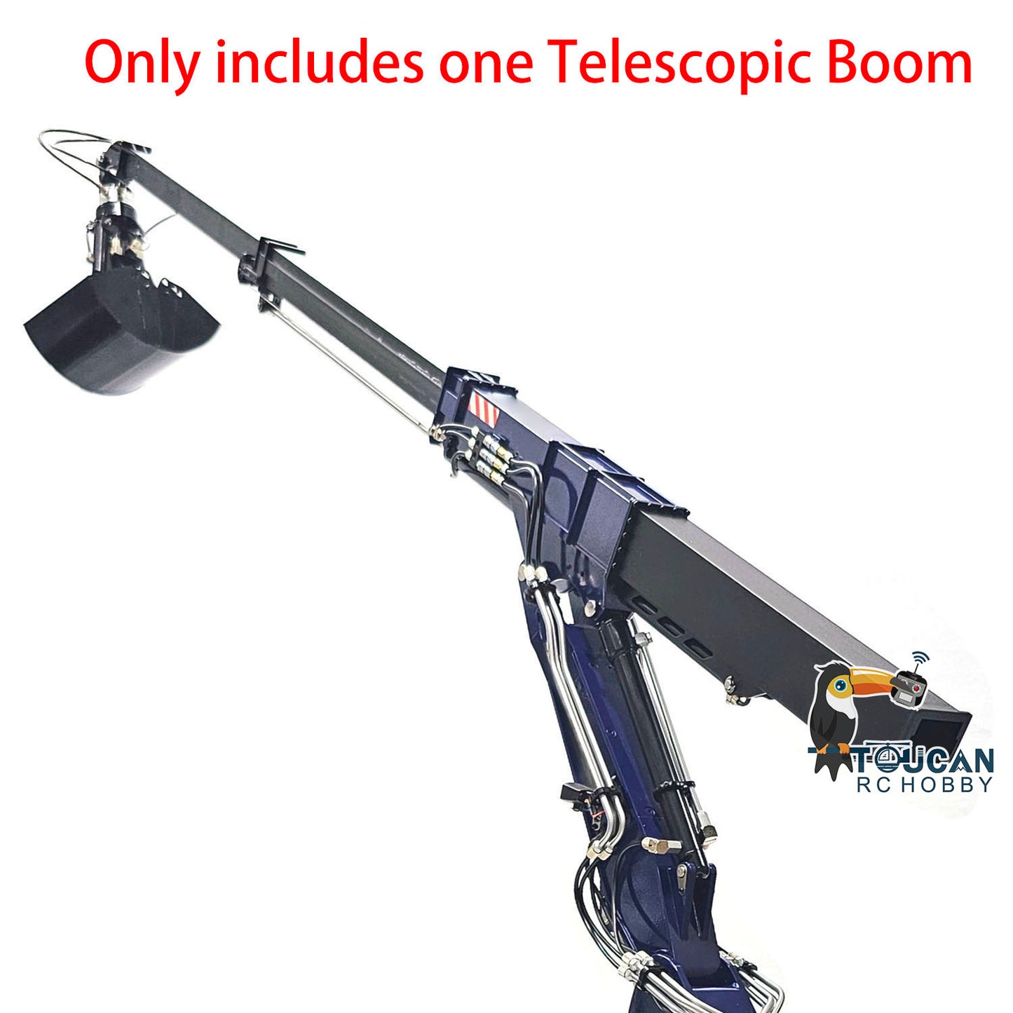 TOUCAN RC HOBBY MTModel Metal Telescopic Boom Claw Grab for 1/14 946 EC380 Remote Controlled Hydraulic Excavator Upgraded Parts for Vehicle Enthusiast