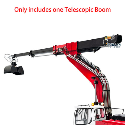 TOUCAN RC HOBBY MTModel Metal Telescopic Boom Claw Grab for 1/14 946 EC380 Remote Controlled Hydraulic Excavator Upgraded Parts for Vehicle Enthusiast