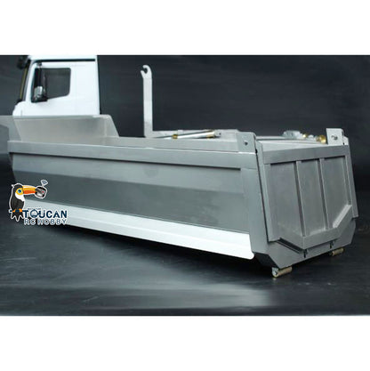 Metal U-shaped Short High Bucket for 1/14 10x10 8x8 RC Car Hydraulic Full Dump Remote Controlled Vehicle Truck DIY Model Car
