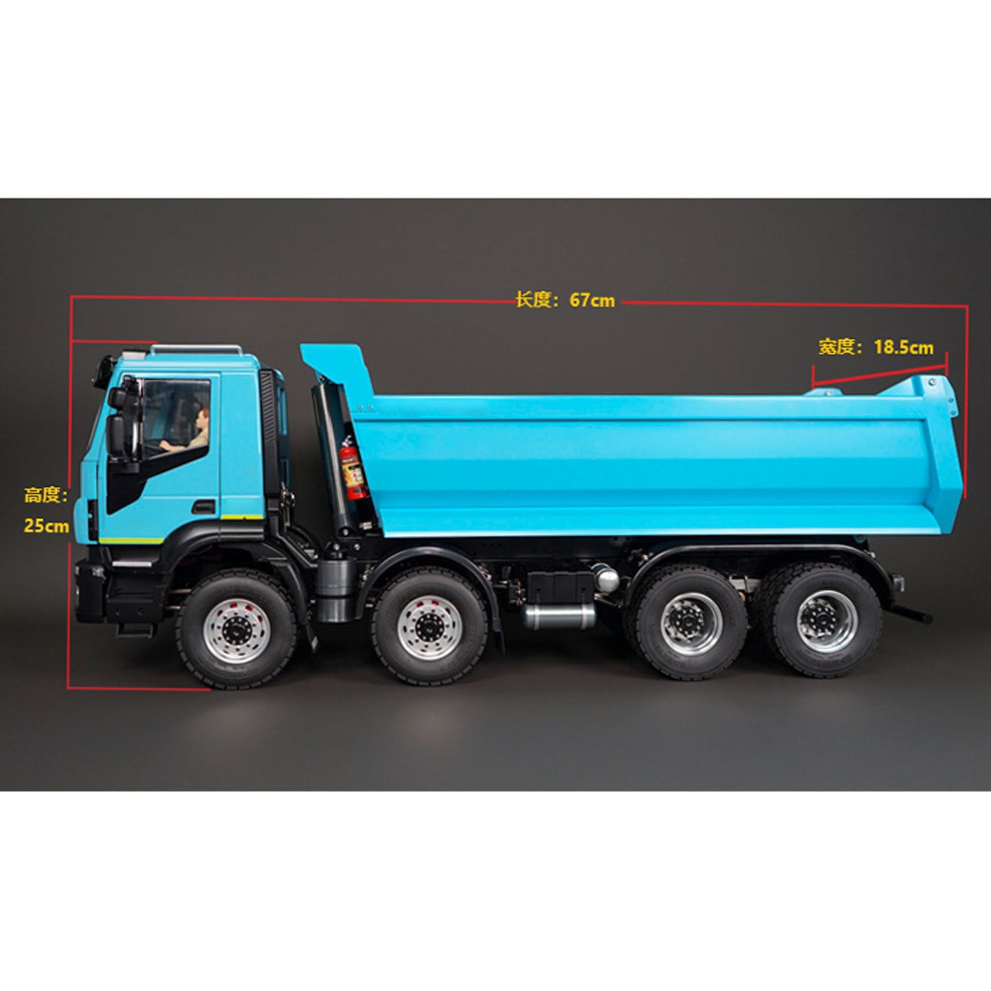 1:14 8x8 RC Hydraulic Equipment Radio Control Tipper Car 2-speed Dump Truck DIY Model Sound Light ST8 LED Light Sound