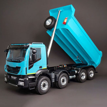 1:14 8x8 RC Hydraulic Equipment Radio Control Tipper Car 2-speed Dump Truck DIY Model Sound Light ST8 LED Light Sound