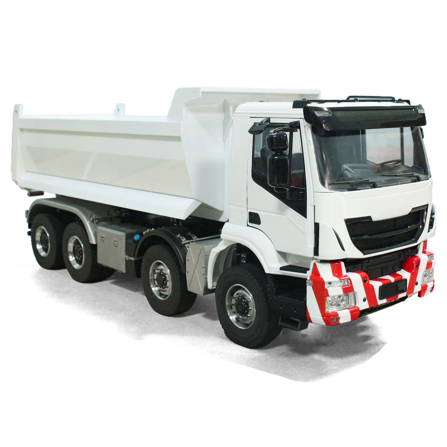 1/14 8x8 Metal Hydraulic RC Dumper Car Radio Controlled Full Dump Truck ESC Servo Motor Sound Light 3-speed Transmission