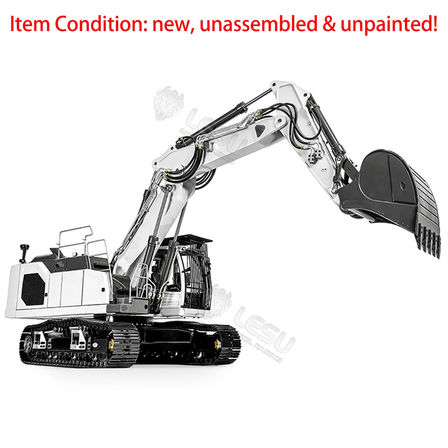 LESU 1/14 3-arm LR945 RC Hydraulic Excavator Remote Control Digger Heavy-duty Electric Hobby Model Kits Unpainted and Unassembled