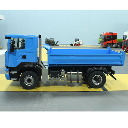 1/14 4*4 RC Hydraulic Dumper Car Remote Control Dump Truck Metal Tipper Electric Model 3-speed Transmission