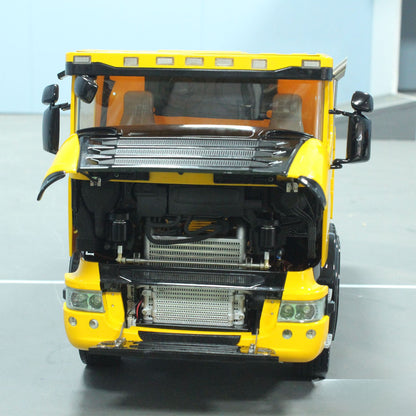 1/14 4*4 RC Hydraulic Dumper Car Remote Control Dump Truck Metal Tipper Electric Model 3-speed Transmission