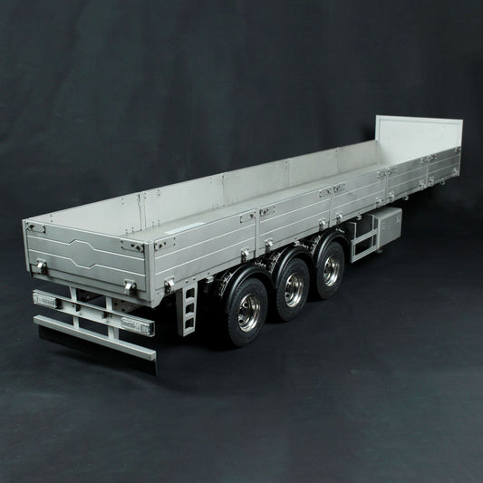 1/14 3 Axles Metal Semi Trailer for RC Tractor Truck Remote Controlled Car Electric  Model Assembled and Unpainted