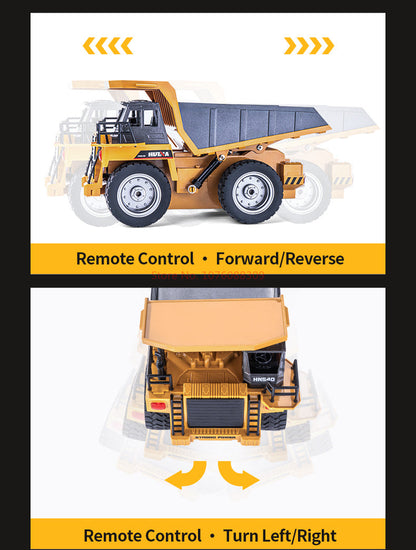 In Stock HUINA 1/18 1533 1:18 RC Dump Truck Remote Control Tipper Car 2.4G Vehicles Toys Assembled and Painted 28.5*15.5*16cm
