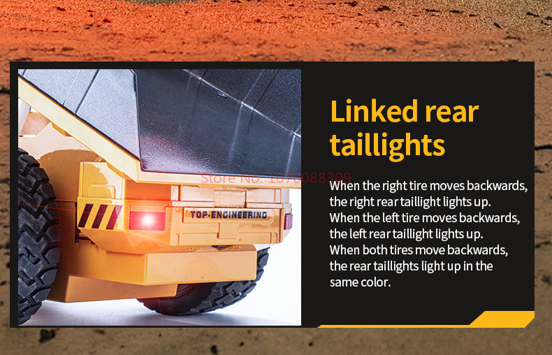 In Stock HUINA 1/18 1533 1:18 RC Dump Truck Remote Control Tipper Car 2.4G Vehicles Toys Assembled and Painted 28.5*15.5*16cm