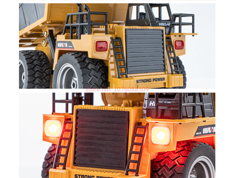 In Stock HUINA 1/18 1533 1:18 RC Dump Truck Remote Control Tipper Car 2.4G Vehicles Toys Assembled and Painted 28.5*15.5*16cm