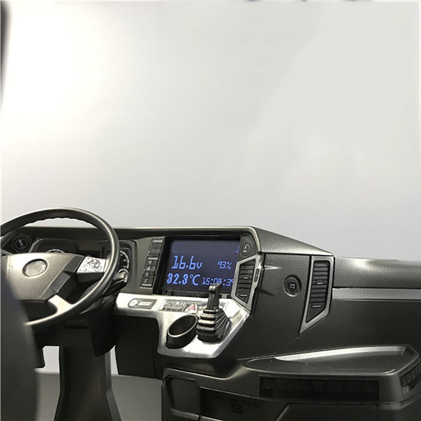 Multimedia Display Screen Current Voltage Temperature Pressure Usage Time Brand for DIY 1/14 RC Hydraulic Excavator Loader