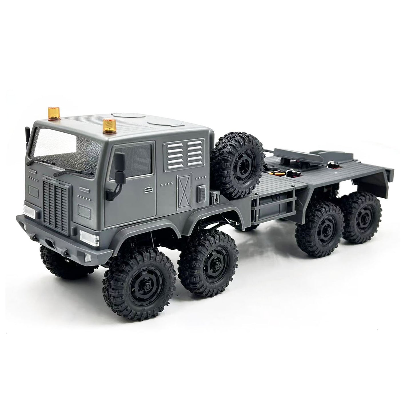 In Stock 1/18 Remote Control Military Truck 8X8 All Wheel Steering Electric RC Off Road Vehicle Model 2Speed Gearbox RTR Metal Chassis