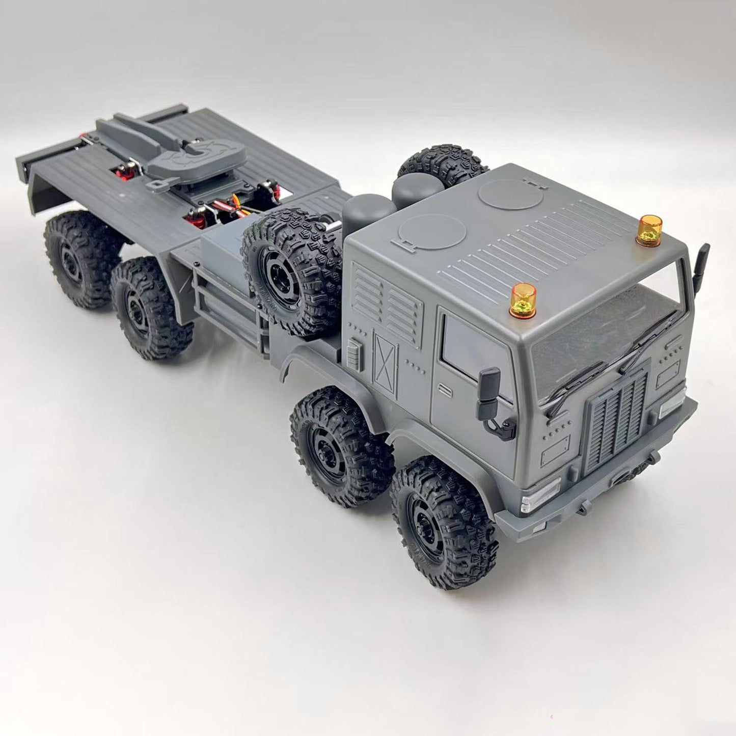 In Stock 1/18 Remote Control Military Truck 8X8 All Wheel Steering Electric RC Off Road Vehicle Model 2Speed Gearbox RTR Metal Chassis