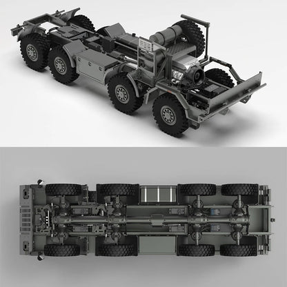 CAPO CUB3 8X8 Metal CNC 1/18 RC Military Transport Truck 2Speed Gearbox Lock Differential Axle DIY Model Car No Electronic Parts