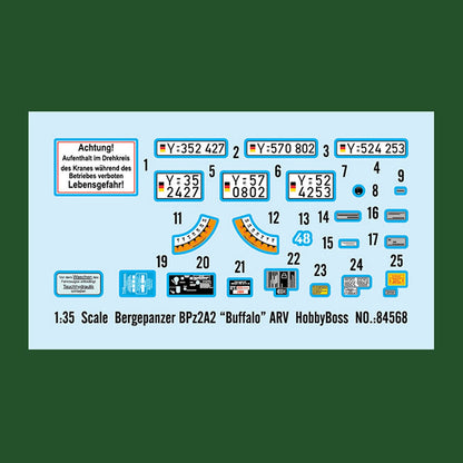 Hobby Boss 1/35 Bergepanzer BPz2A2 Buffalo ARV 84568 Armored Tank Kit 720 Parts Unassembled Germany Armored Car Plastic Model