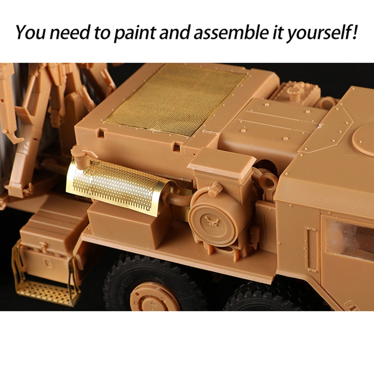 1/35 ILK LVSR MKR18 Plastic Cargo Model Kit 63550 Unassembled 680 Parts Armored Truck With 20ft Container DIY Toy Gift