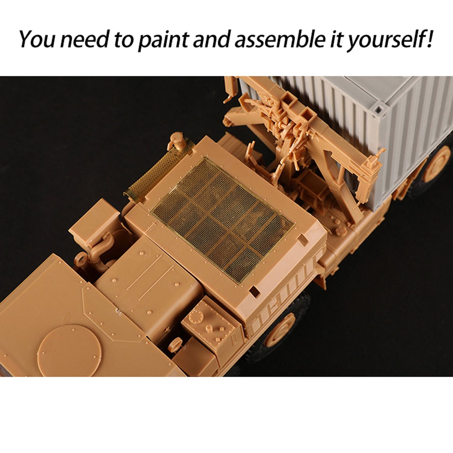 1/35 ILK LVSR MKR18 Plastic Cargo Model Kit 63550 Unassembled 680 Parts Armored Truck With 20ft Container DIY Toy Gift