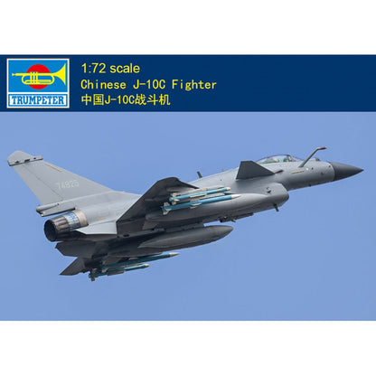 Trumpeter 1/72 01698 Chinese J10C Fighter Jet Plastic Static Model Kit Combat Aircraft Collectible Toy Unassembled Unpainted