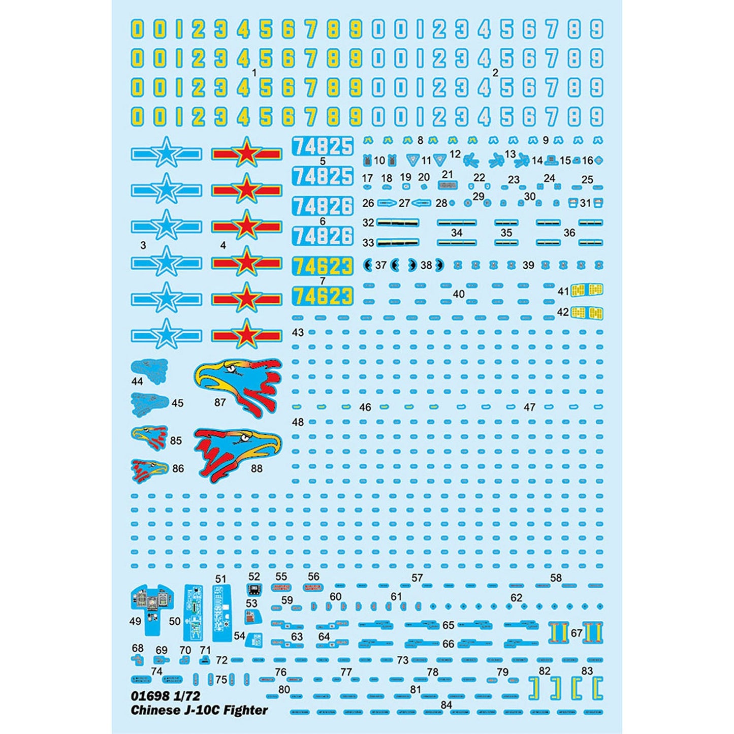 Trumpeter 1/72 01698 Chinese J10C Fighter Jet Plastic Static Model Kit Combat Aircraft Collectible Toy Unassembled Unpainted