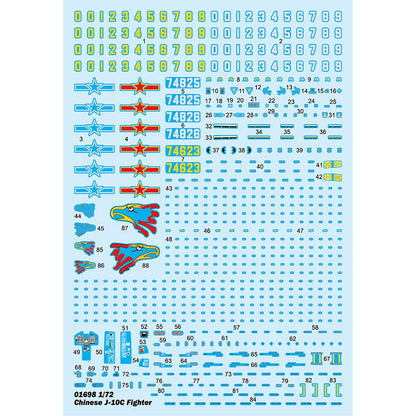 Trumpeter 1/72 01698 Chinese J10C Fighter Jet Plastic Static Model Kit Combat Aircraft Collectible Toy Unassembled Unpainted