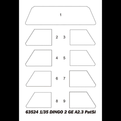 I Love Kit 1/35 63524 German DINGO2 GE A2.3 Armored Conveyor Vehicle Static Plastic Model Kit Military Transport Unassembled