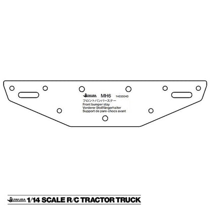 Plastic Head Lamp Pro Flowing Water Light Front Bumper Rack for DIY 1/14 Tamiya Remote Control Tractor Truck FH16 XL750 56360 56362 RC Lorry