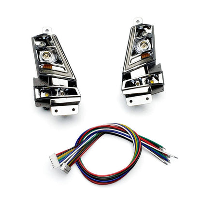 Plastic Head Lamp Pro Flowing Water Light Front Bumper Rack for DIY 1/14 Tamiya Remote Control Tractor Truck FH16 XL750 56360 56362 RC Lorry