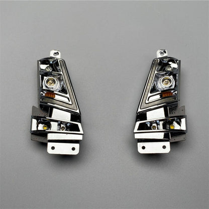 Plastic Head Lamp Pro Flowing Water Light Front Bumper Rack for DIY 1/14 Tamiya Remote Control Tractor Truck FH16 XL750 56360 56362 RC Lorry