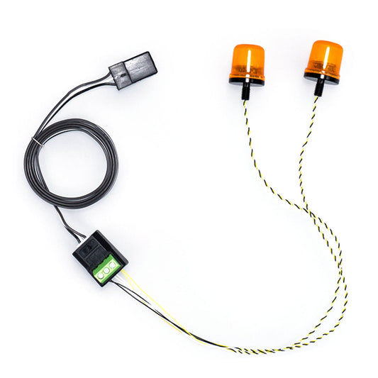 3V Plastic Warning Light 360 LED Rotating Flashing Lamp for DIY TAMIYA 1/14 RC Tractor Truck 770S Excavator Tipper Model Car