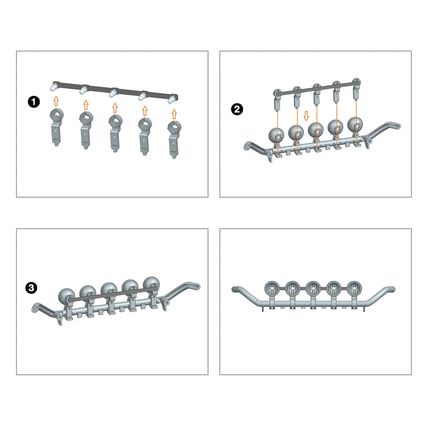 3-7V LED Plastic Head Lamp Spotlight Board for DIY TAMIYA 1:14 Remote Control Tractor Truck Model 3363 56348 Car Upgrade Parts