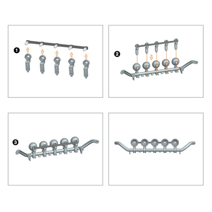 3-7V LED Plastic Head Lamp Spotlight Board for DIY TAMIYA 1:14 Remote Control Tractor Truck Model 3363 56348 Car Upgrade Parts