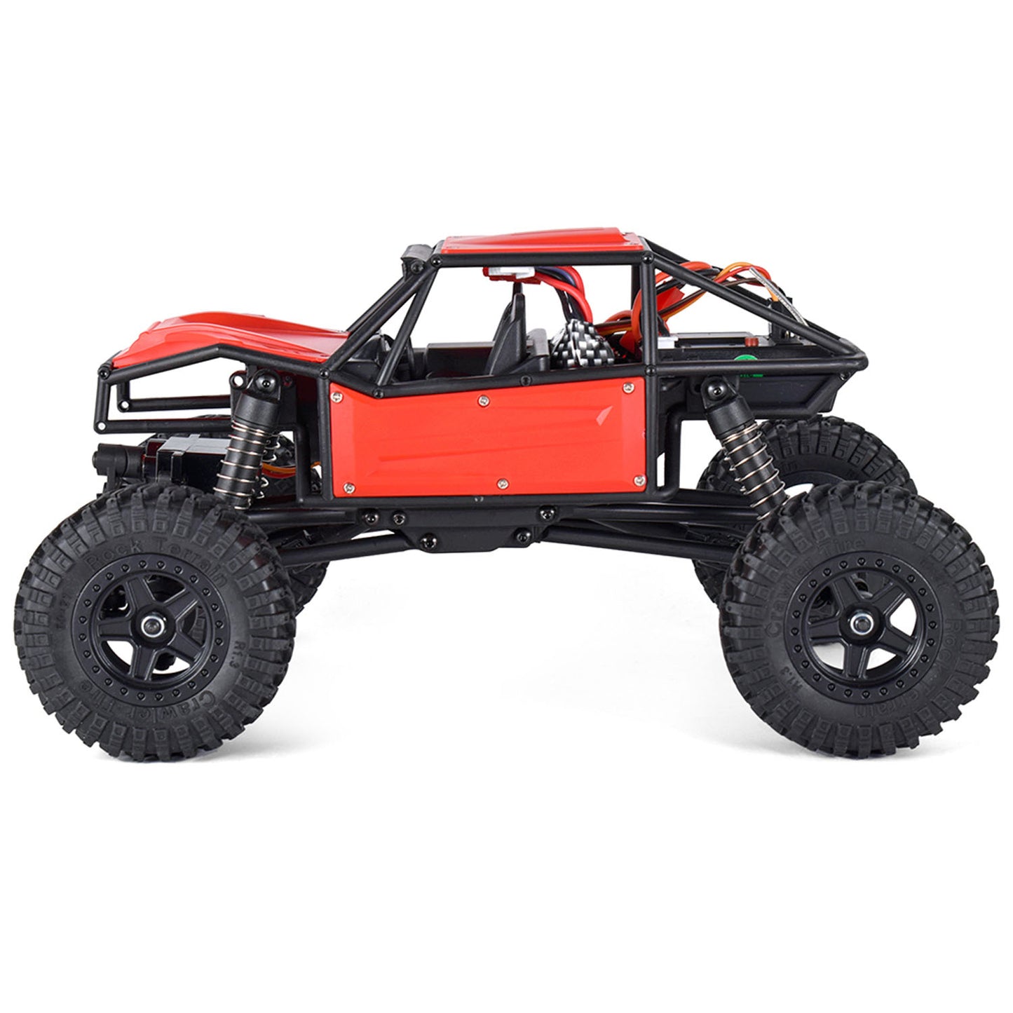 US Stock 1/18 RC Crawler Car Radio Controlled Off Road Vehicles 370 Motor ESC Servo Battery Light 15KM/H Speed Model Toy for Kids Adults