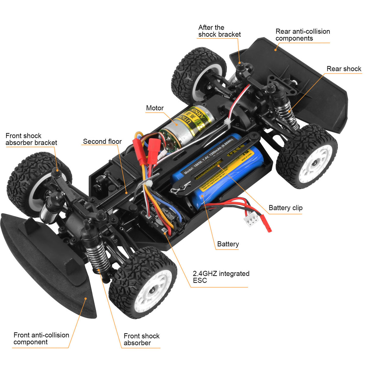 TOUCAN RC HOBBY Udi RC UD1603Pro 1/16 2.4G Remote Control High Speed Racing Vehicle Drifting Car Brushless Motor 25A ESC Assembled Model