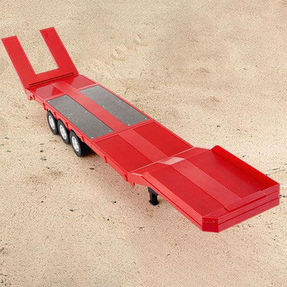 Fast Free Shipping 3 Axle Plastic Semi Trailer Flatbed 1502 for 1/18 Remote Control Tractor Truck HUINA 1501 RC Lorry Car Model Upgrade Parts
