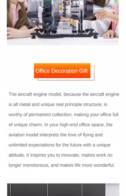 In Stock TECHING DIY Scale Electric Aircraft Airplane Metal Turbofan Engine Model Collectibles DM119 Unassembled KIT 1000+Pcs Battery