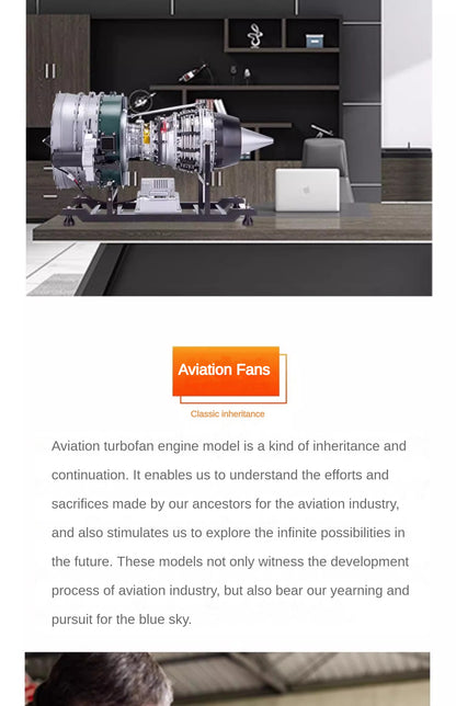 In Stock TECHING DIY Scale Electric Aircraft Airplane Metal Turbofan Engine Model Collectibles DM119 Unassembled KIT 1000+Pcs Battery