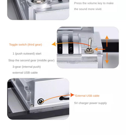 In Stock TECHING DIY Scale Electric Aircraft Airplane Metal Turbofan Engine Model Collectibles DM119 Unassembled KIT 1000+Pcs Battery