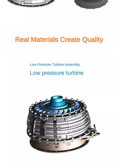 In Stock TECHING DIY Scale Electric Aircraft Airplane Metal Turbofan Engine Model Collectibles DM119 Unassembled KIT 1000+Pcs Battery