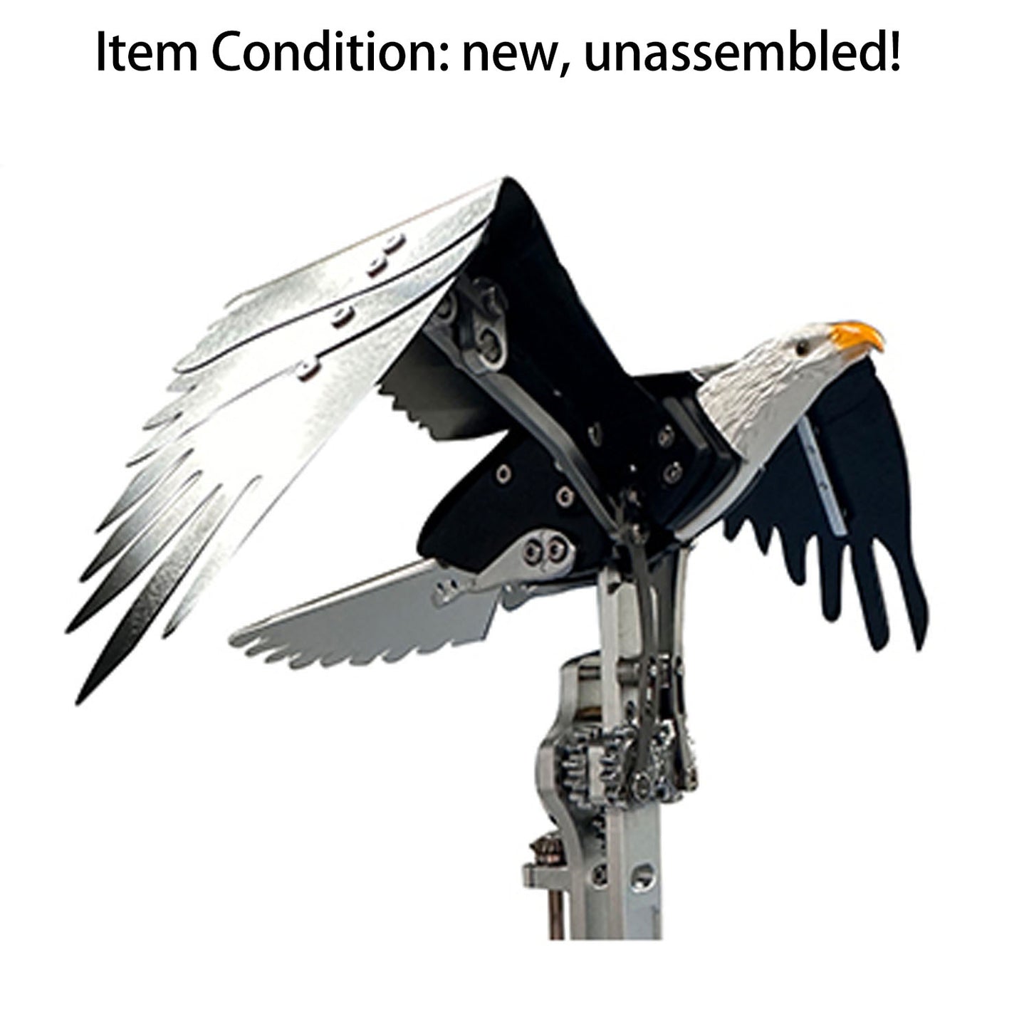 200+Pcs 5V Mechanical Eagle Simulation Electric Model Decoration DM337 Metal Animal Dynamic Ornaments Battery Unassembled KIT