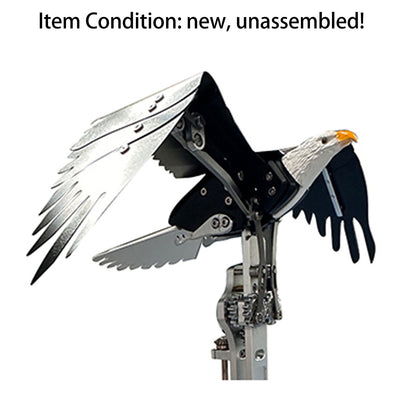 200+Pcs 5V Mechanical Eagle Simulation Electric Model Decoration DM337 Metal Animal Dynamic Ornaments Battery Unassembled KIT