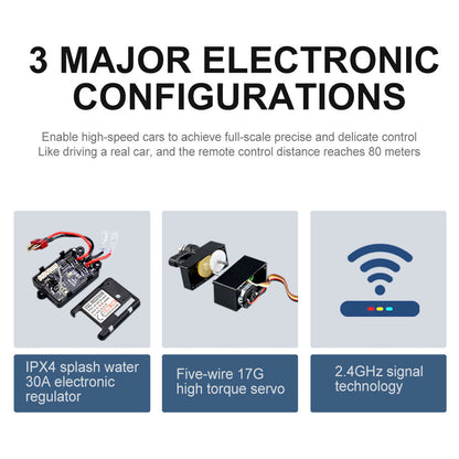 12 Inches Plastic 1/16 4X4 Remote Control Off Road Car SCY 16102 RC Monster Truck Pickup Metal Drive Shaft Charging Protection