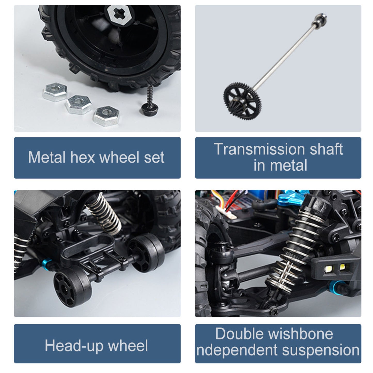 12 Inches Plastic 1/16 4X4 Remote Control Off Road Car SCY 16102 RC Monster Truck Pickup Metal Drive Shaft Charging Protection