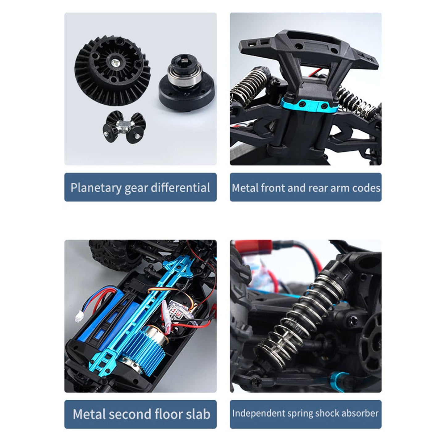 In Stock PVC 1/16 AWD Radio Controlled Electric Off Road Car SCY 16103 RC Model Vehicle 390 Brushed Motor 30A ESC 38KM/H Shock Absorber