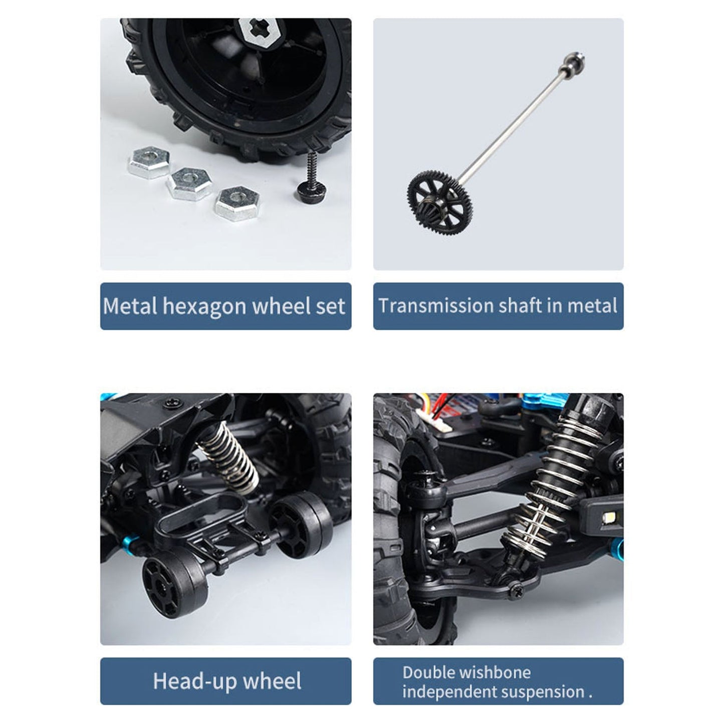 In Stock PVC 1/16 AWD Radio Controlled Electric Off Road Car SCY 16103 RC Model Vehicle 390 Brushed Motor 30A ESC 38KM/H Shock Absorber