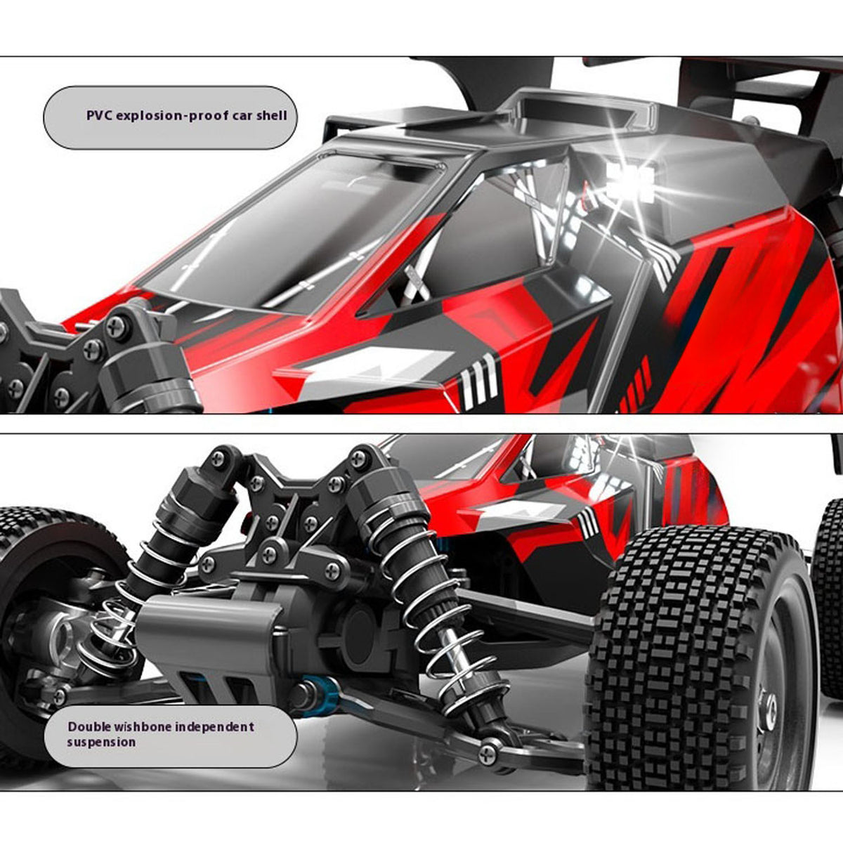 TOUCAN RC HOBBY Suchiyu 16202Pro 1/16 RWD Remote Control Off Road Vehicle SCY 35A ESC Splash Proof 17G Servo Electric Muti-Terrain RC Model Car LED Light
