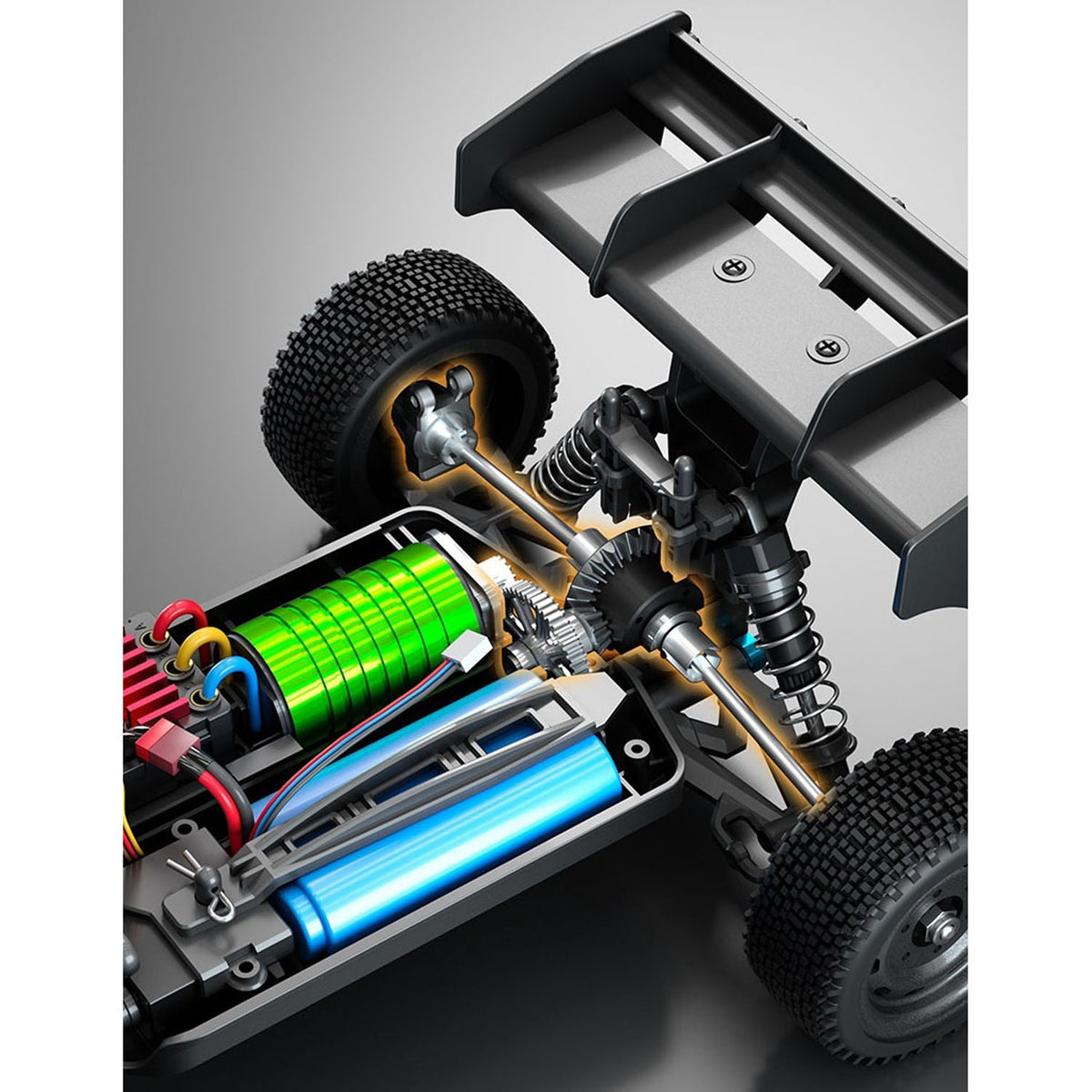 TOUCAN RC HOBBY Suchiyu 16202Pro 1/16 RWD Remote Control Off Road Vehicle SCY 35A ESC Splash Proof 17G Servo Electric Muti-Terrain RC Model Car LED Light