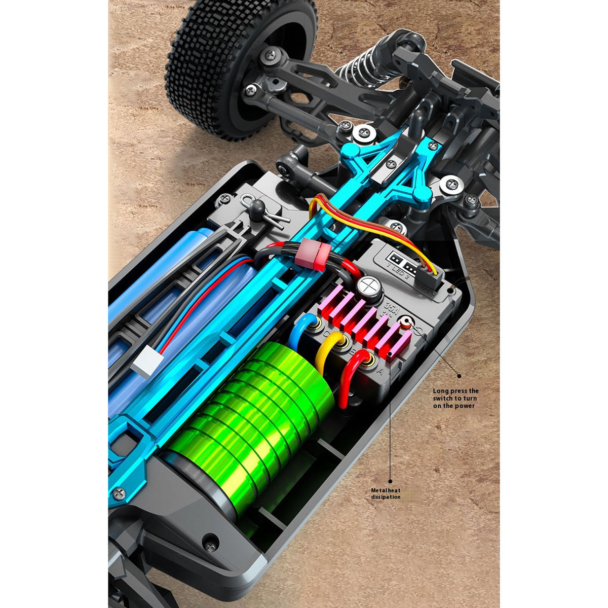 TOUCAN RC HOBBY Suchiyu 16202Pro 1/16 RWD Remote Control Off Road Vehicle SCY 35A ESC Splash Proof 17G Servo Electric Muti-Terrain RC Model Car LED Light