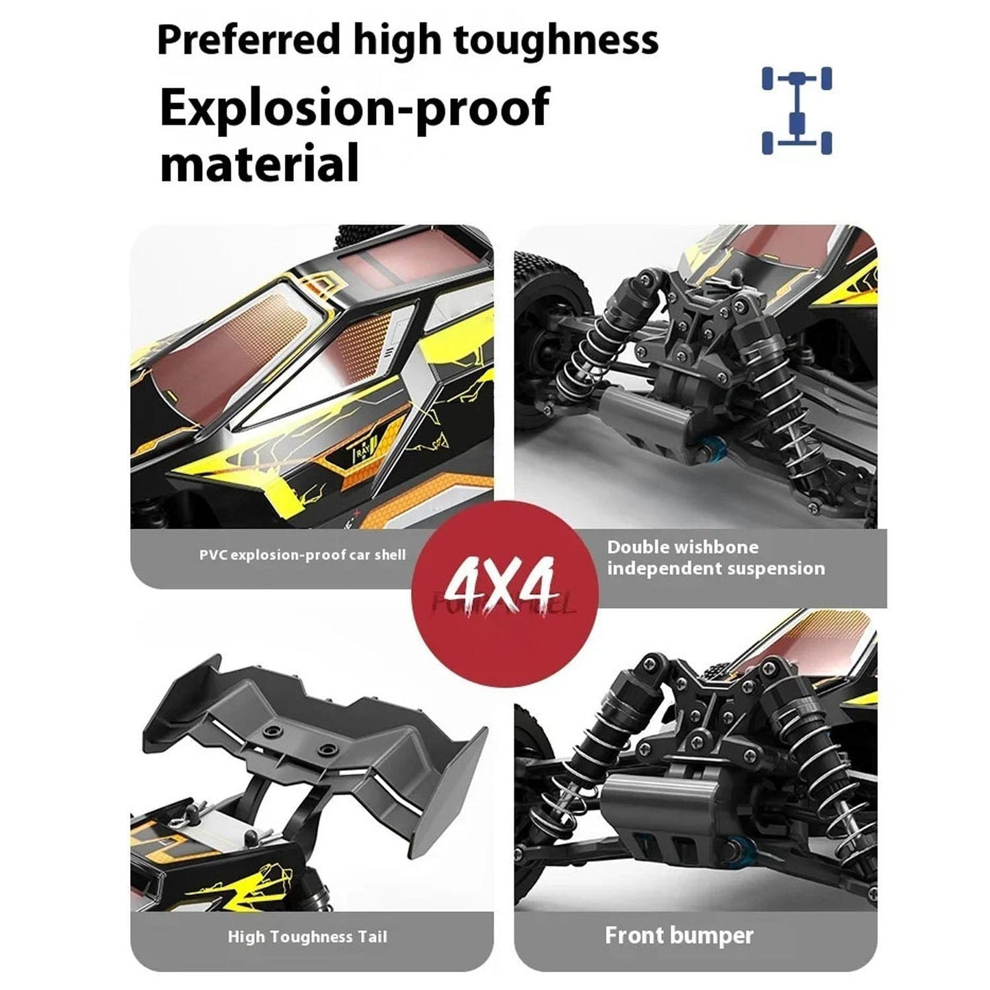 In Stock 38KM/H SCY 16201 1/16 Remote Control Electric Off Road Vehicle Four Wheel Drive Racing Version Ball Bearings Spring Damping RTR