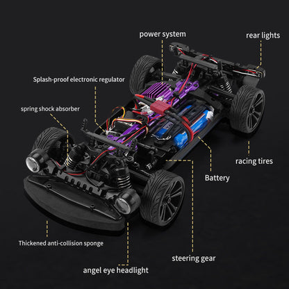 TOUCAN RC HOBBY 35KM/H SCY 16302 1/16 4*4 RC Drift Vehicle Radio Controlled Model Vintage Car Metal Center Drive Shaft Low Voltage Cutoff